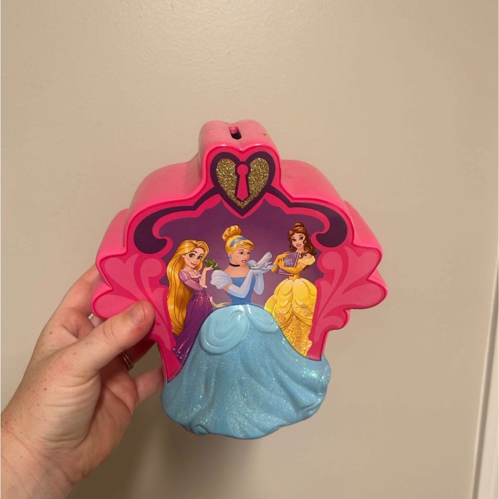 Disney Princess Dimensional Piggy Bank Cinderella Rapunzel Belle